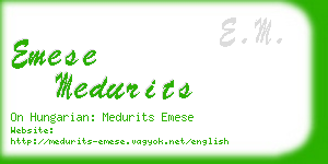 emese medurits business card